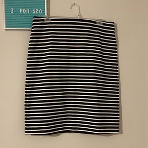 3for$20 black and white striped pencil skirt